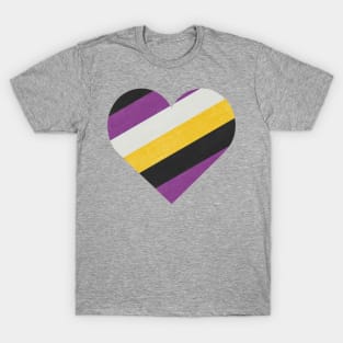 Non Binary Pride Heart T-Shirt